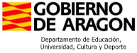 Gobierno de Aragón Departamento de Educación, Universidad, Culltura y Deporte